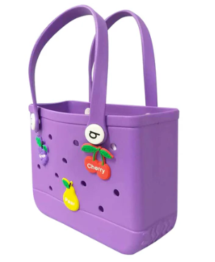 Purple Big Water Proof Silicon Tote Bag