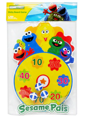 Sesame Street Velcro Target Sticky Board Game
