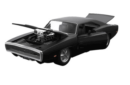 Rastar 64420 R/C 1:36 1970 Dodge Charger R/T With Engine Die-cast
