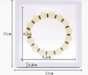 Floating Frame And Circular Base 3D Display Jewelry Case Box Suspension Storage PE Film Organizer