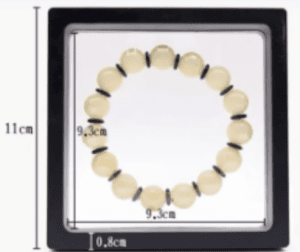 Floating Frame And Circular Base 3D Display Jewelry Case Box Suspension Storage PE Film Organizer