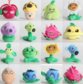 10-18CM Small Peas Corpse Plants VS Zombies Plush Toys Sunflower Chomper Peashooter Stuffed Dolls Baby Toy Gift